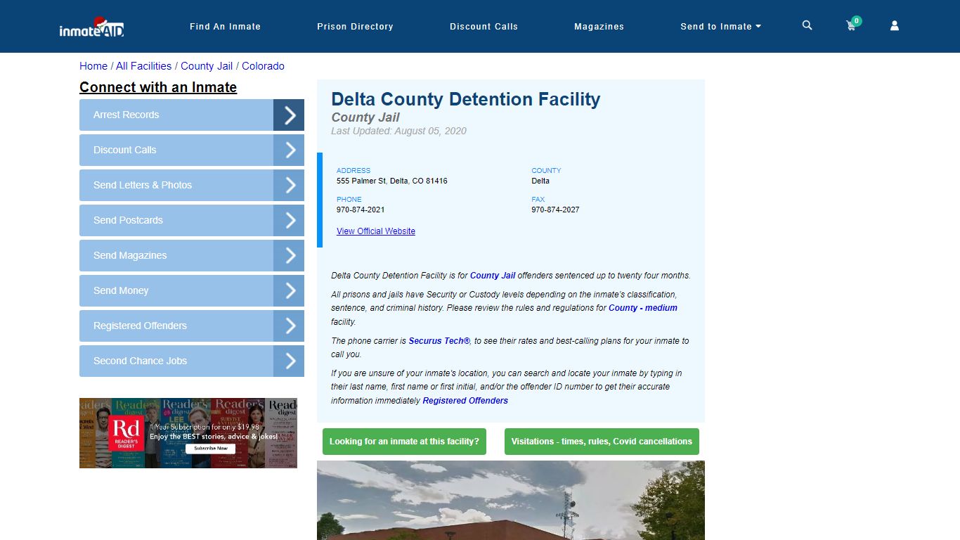 Delta County Detention Facility - Inmate Locator - Delta, CO