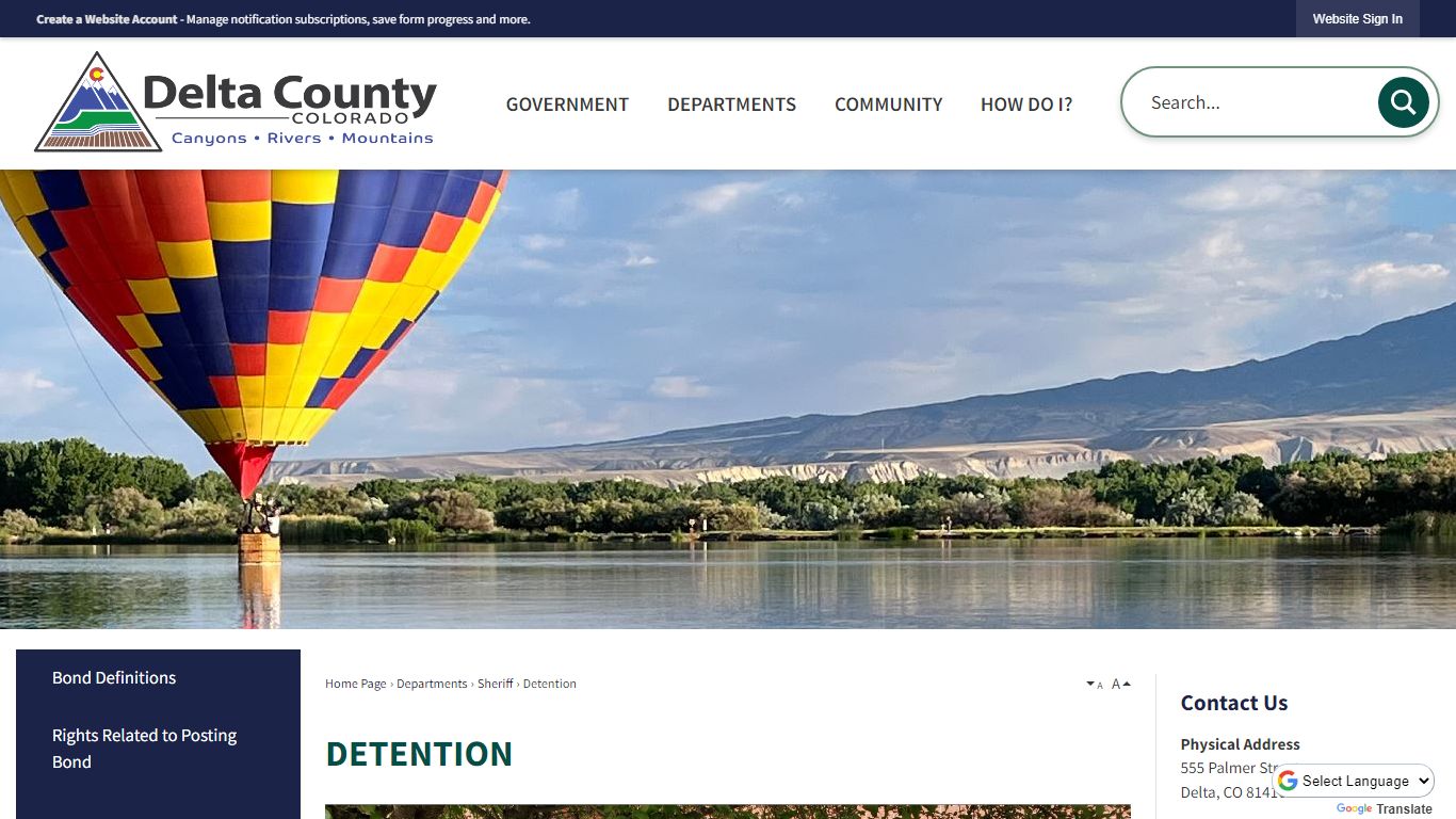 Detention | Delta County, CO - Official Website